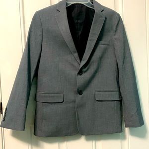Calvin Klein Big Boys Slim Fit Suit Jacket Gray Sz~12 “see measurements” below